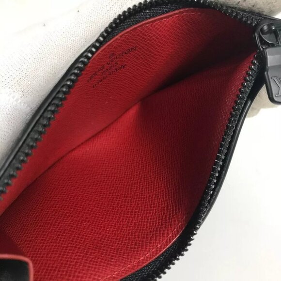 Auth LOUIS VUITTON N60354 Damier Graphite Utility-Coin Card Holder Wallet coin p - Picture 7 of 14